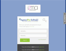 Tablet Screenshot of izmatalent.agencyprosoftware.com