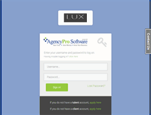 Tablet Screenshot of luxtalent.agencyprosoftware.com